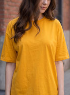 Mustered Yellow Oversized T-shirt