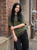 Olive Green Oversized T-shirt