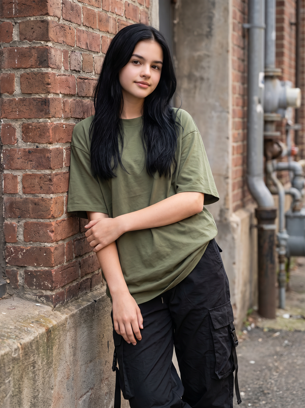 Olive Green Oversized T-shirt