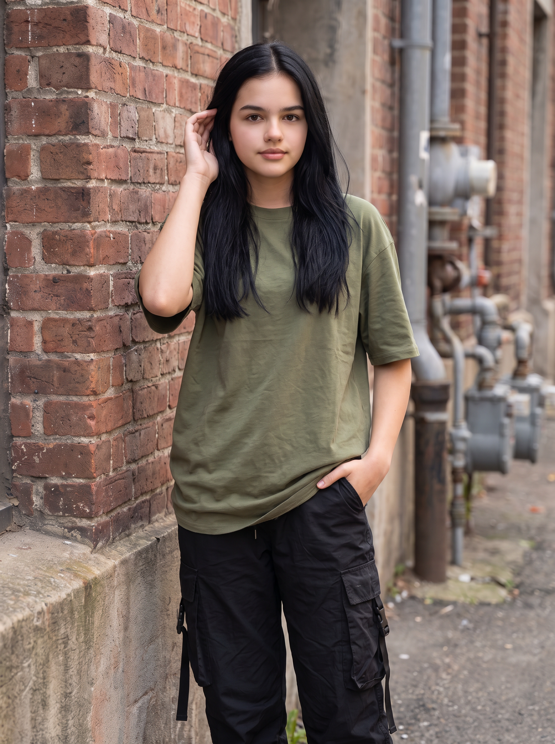 Olive Green Oversized T-shirt