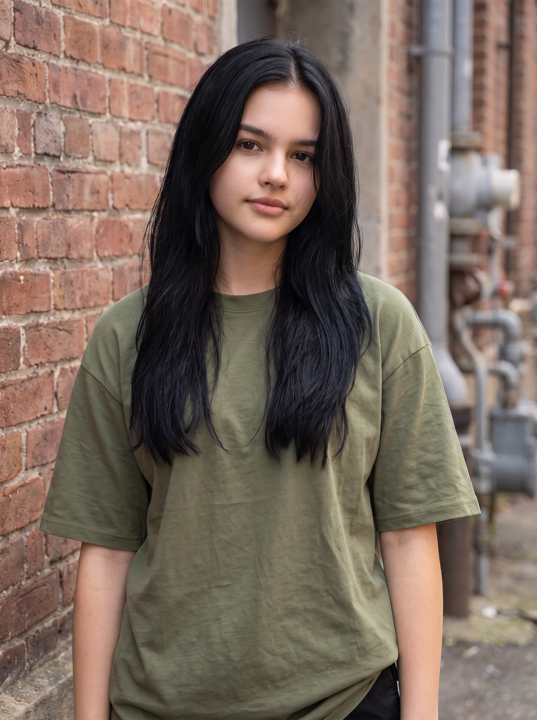 Olive Green Oversized T-shirt