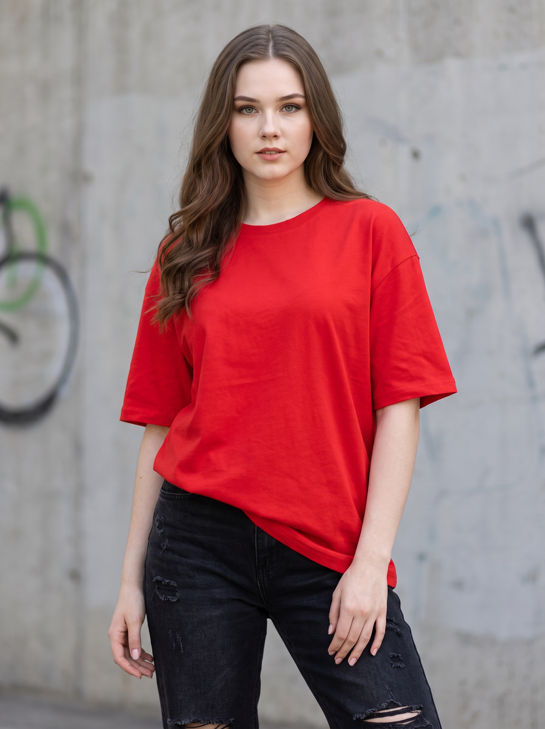 Red Oversized T-shirt