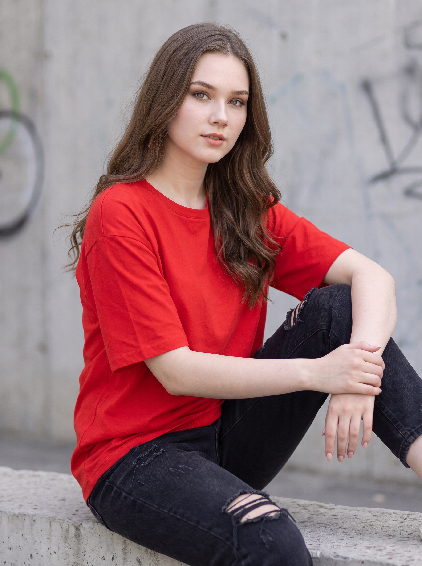 Red Oversized T-shirt