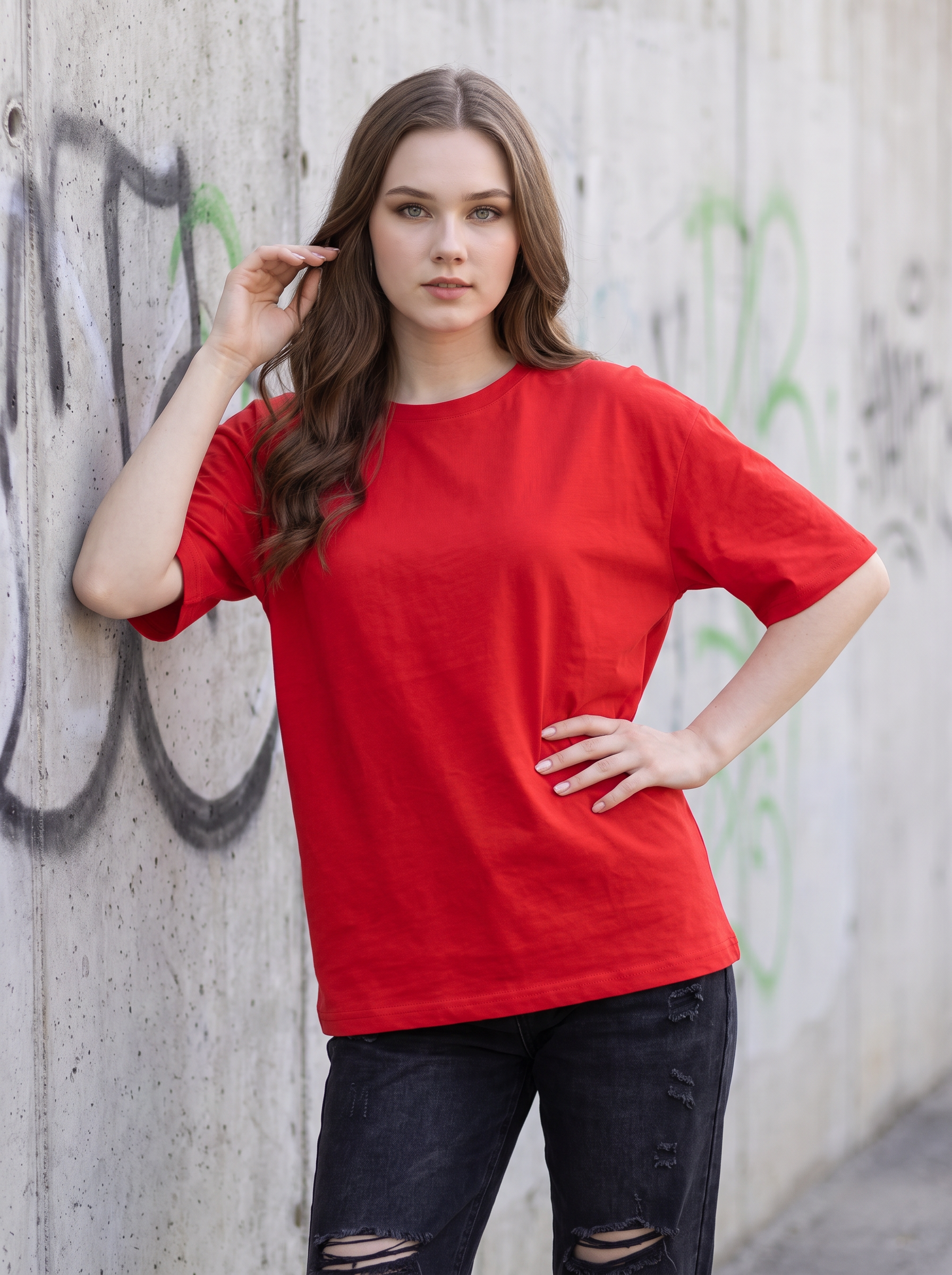 Red Oversized T-shirt