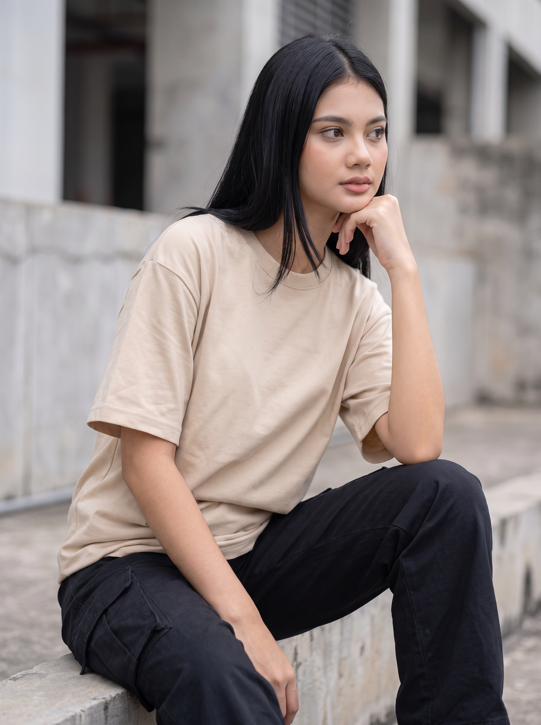 Skin Oversized Plain T-shirt