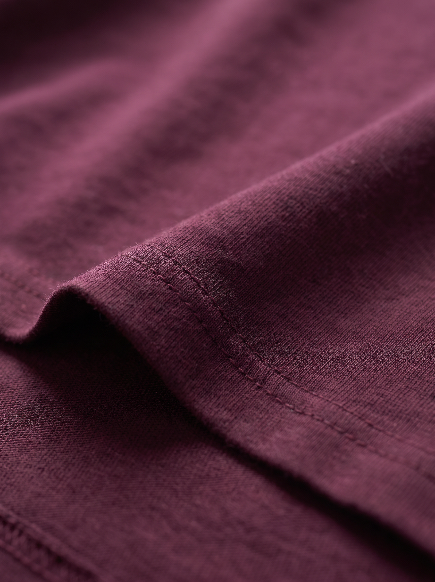 Wine Oversized Plain T-shirt