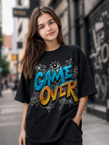 Streetwear Printed Oversized Black T-shirt