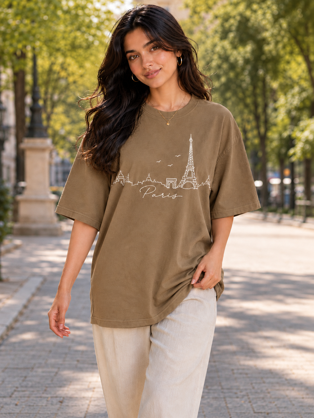 Honey mini Printed Oversized T-shirt