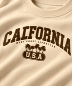 Cream Printed Oversized T-shirt