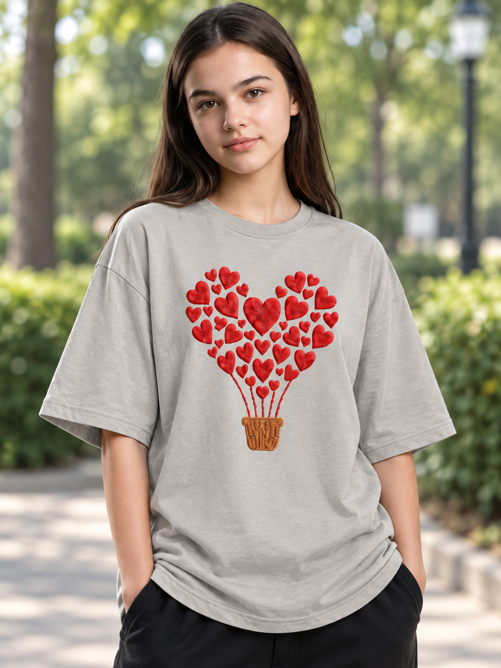 Smokey Grey Printed Oversized T-shirt