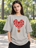 Smokey Grey Printed Oversized T-shirt
