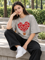 Smokey Grey Printed Oversized T-shirt